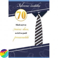 Voščilnica za 70 let - Kravata